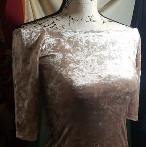 Velvet Pink Mauve Midi Dress Vintage Forever 21 S